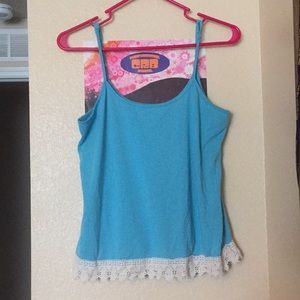Tilly’s Light Blue Tank with knit bottom